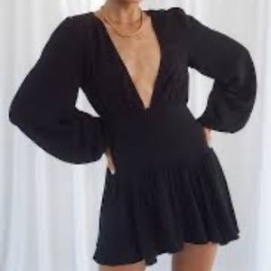 Seven Wonders Black V-neck line dress